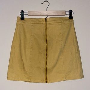 Yellow mini skirt